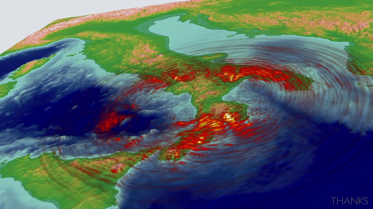 earthquake propagation simulation